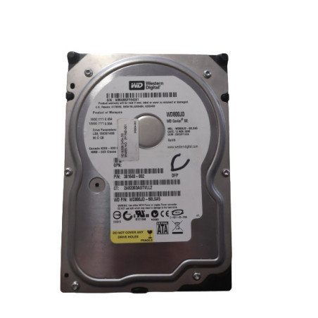 Disque Dur Western Digital 3.5" 80 GB