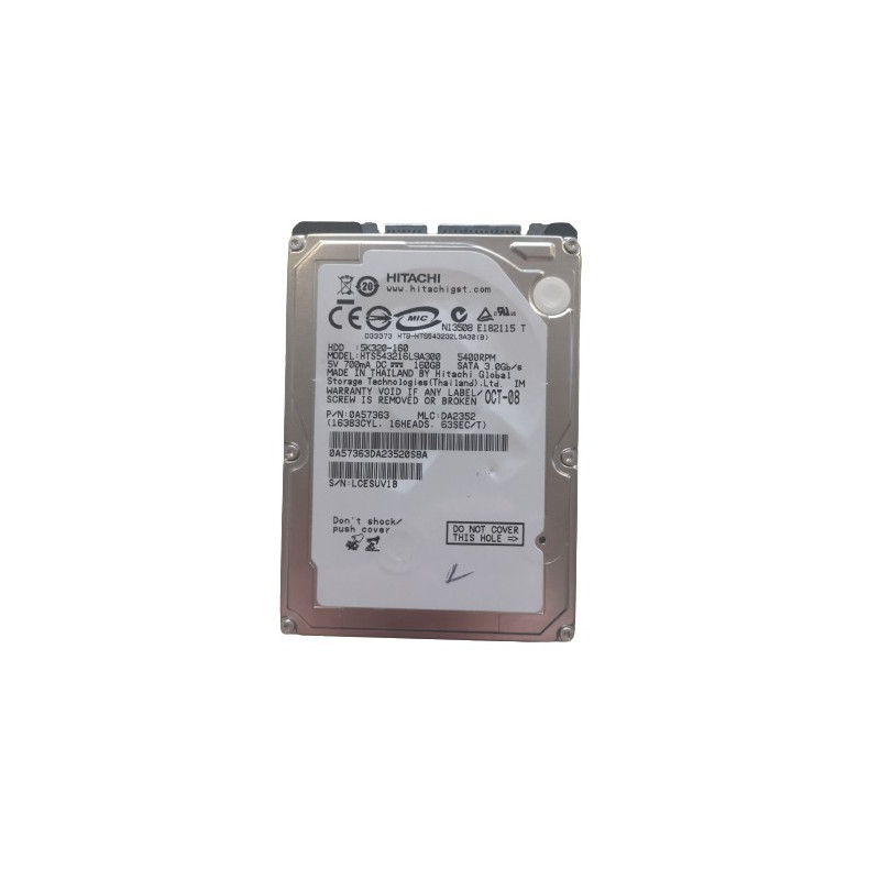 Disque Dur / HDD - Hitachi - HTS543232L9A30 - 160 Gb - SATA 2 - 2.5'