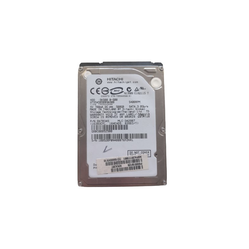 Disque Dur / HDD - Hitachi - HTB-TS5SAA500 - 500GB - SATA 2 - 2.5'