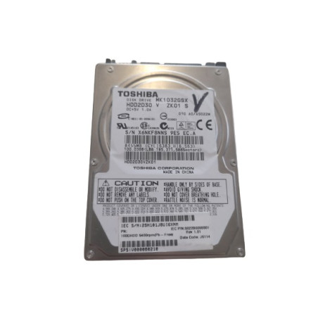 OCCASION - Disque dur Toshiba MK1032GSX 100Go Sata 2.5" 5400 tours/min