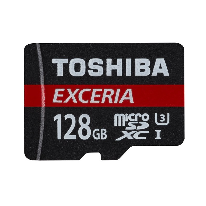 Carte mémoire Micro Secure Digital (micro SD) Toshiba Exceria M302 128 Go SDXC UHS-I Class 10 avec adaptateur