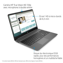 Ordinateur portable HP 15s-EQ2050NF (15.6") (Noir)