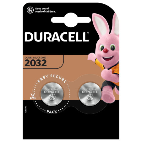 Pack blister de 2 piles Lithium Duracell CR2032 3V