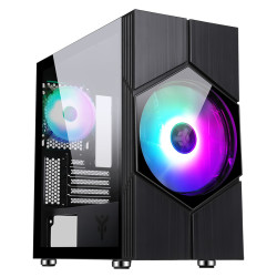 Boitier Mini Tour Micro ATX iTek Vortex RGB avec panneau vitré (Noir)