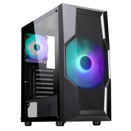 Boitier Moyen Tour ATX iTek Oxygene RGB avec panneau vitré (Noir)