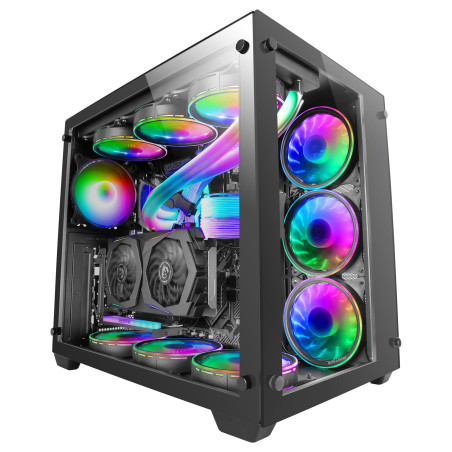 Boitier Grand Tour E-ATX Mars Gaming MCV3 avec panneaux vitrés (Noir)