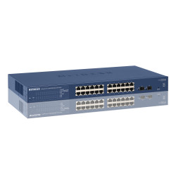 Switch réseau ethernet Gigabit rackable Netgear Smart Switch ProSafe GS724T - 24 ports