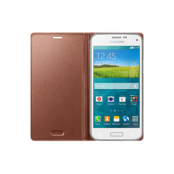 Étui de protection Samsung Flip Cover EF-FG800B pour Galaxy S5 Mini (Blanc)