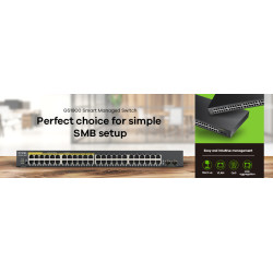 Switch réseau ethernet Gigabit Zyxel GS1900 - 48 ports