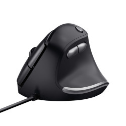 Souris filaire ergonomique Trust Verticale pour droitier Bayo (Noir)