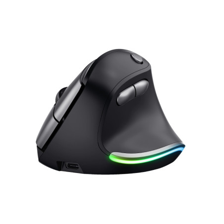 Souris sans fil ergonomique Trust Verticale pour droitier Bayo (Noir)