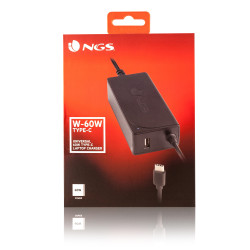 Chargeur universel NGS pour ordinateur portable 60W (USB Type C)
