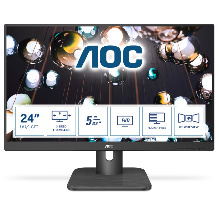 Ecran LED 24" AOC 24E1Q Full HD (Noir)