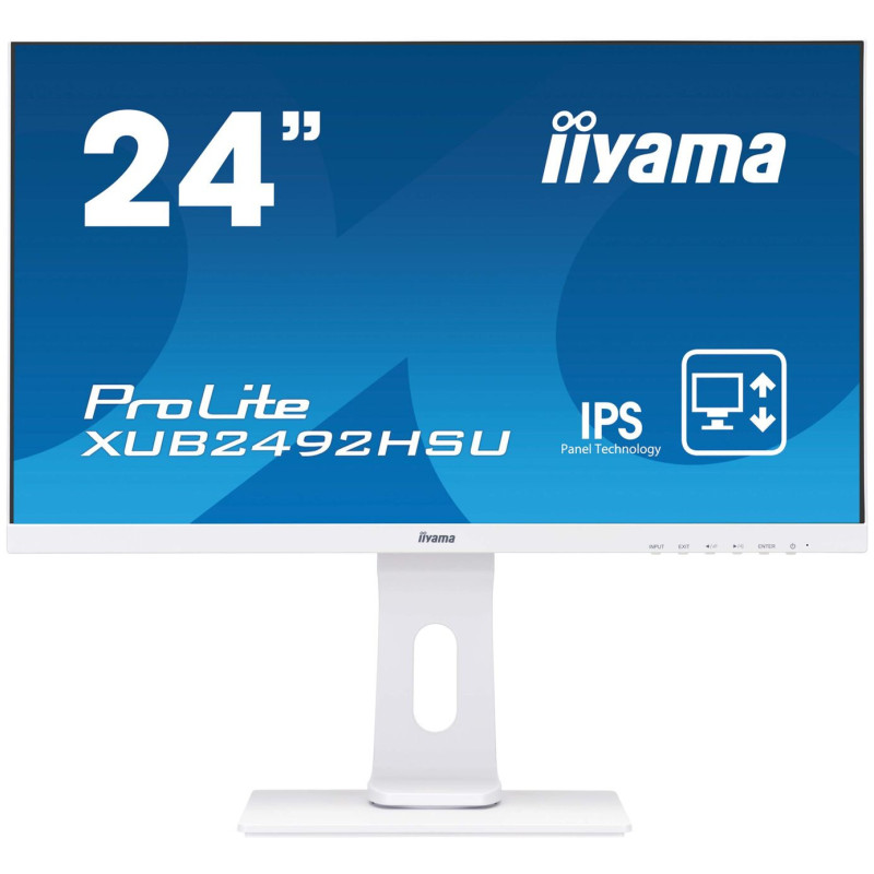 Ecran LED 24" Iiyama Prolite XUB2492HSU Full HD (Blanc)