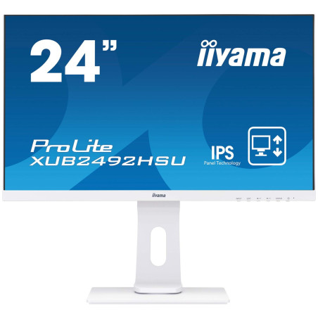 Ecran LED 24" Iiyama Prolite XUB2492HSU Full HD (Blanc)