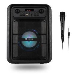 Enceinte nomade Bluetooth NGS Roller Lingo RGB avec Microphone (Noir)