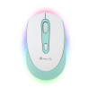 Souris sans fil rechargeable NGS Led SmogMint-RB Multimode (2.4Ghz+Bluetooth) (Blanc Vert)