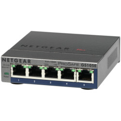 Switch réseau ethernet Gigabit Netgear GS105E - 5 ports (Métal)