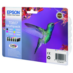 Pack 6 cartouches d'encre Epson Colibri T0807