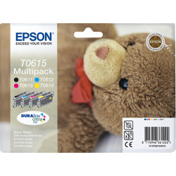 Pack 4 cartouches d'encre Epson Ourson T0615