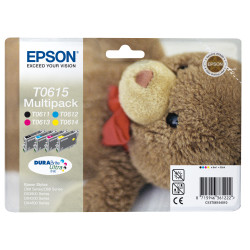 Pack 4 cartouches d'encre Epson Ourson T0615