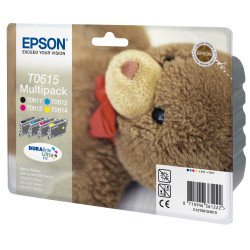 Pack 4 cartouches d'encre Epson Ourson T0615