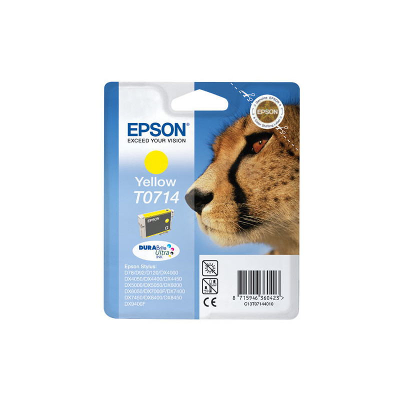 Cartouche d'encre Epson Guepard T0714 (Jaune)