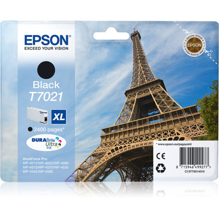 Cartouche d'encre Epson Tour Eiffel T7021 XL (Noir)