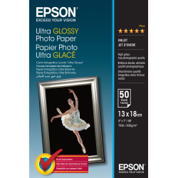 Papier Photo EPSON Ultra glacé 300g m² - 50 feuilles 13x18 cm
