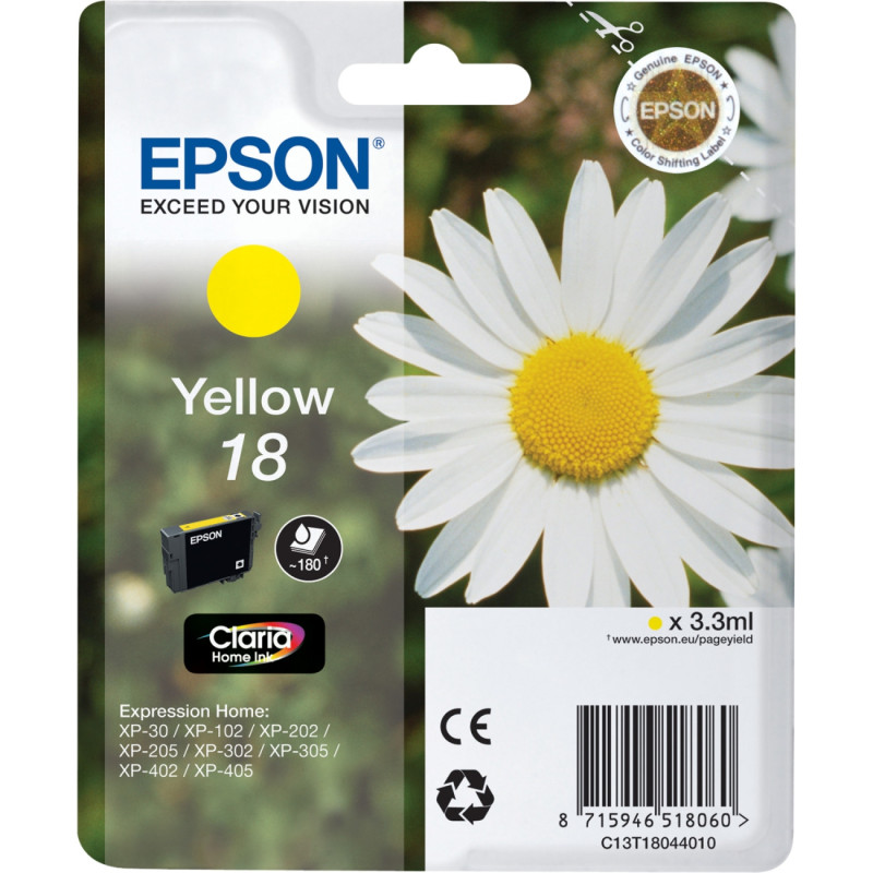 Cartouche d'encre Epson Paquerette 18 (Yellow)