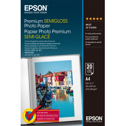 Papier Photo Epson Premium Semi-glacé 251g m² - 20 feuilles A4