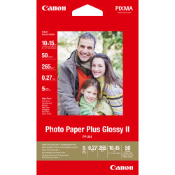 Papier Photo Canon Plus Glossy II - 275g m² - 50 feuilles 10x15 cm