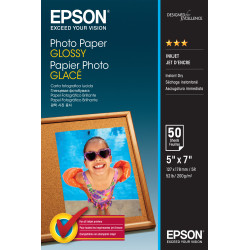 Papier Photo EPSON glacé 200g m² - 50 feuilles 13x18 cm