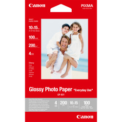 Papier Photo Canon Glossy - 200g m² - 100 feuilles 10x15 cm