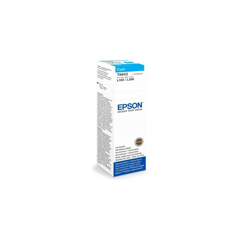 Cartouche d'encre Epson Ecotank T6642 70ml (Cyan)