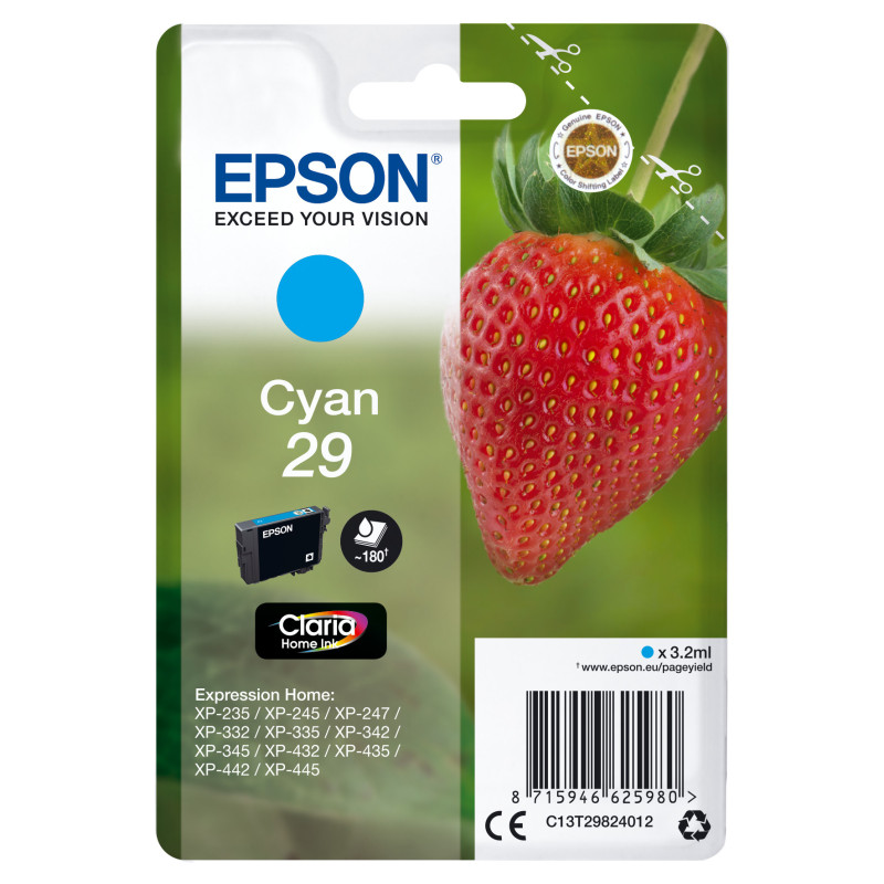 Cartouche d'encre Epson Fraise 29 (Cyan)