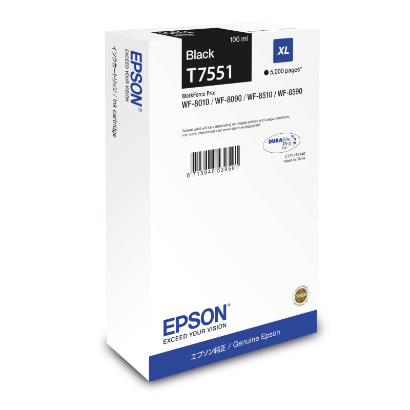 Cartouche d'encre Epson T7551 XL (Noir)