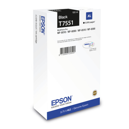 Cartouche d'encre Epson T7551 XL (Noir)