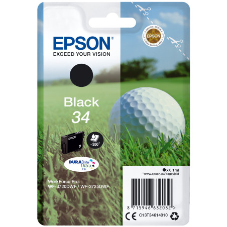 Cartouche d'encre Epson Balle de Golf 34 (Noir)