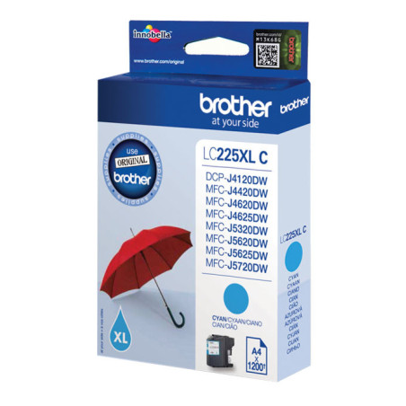 Cartouche d'encre Brother LC225C XL (Cyan)