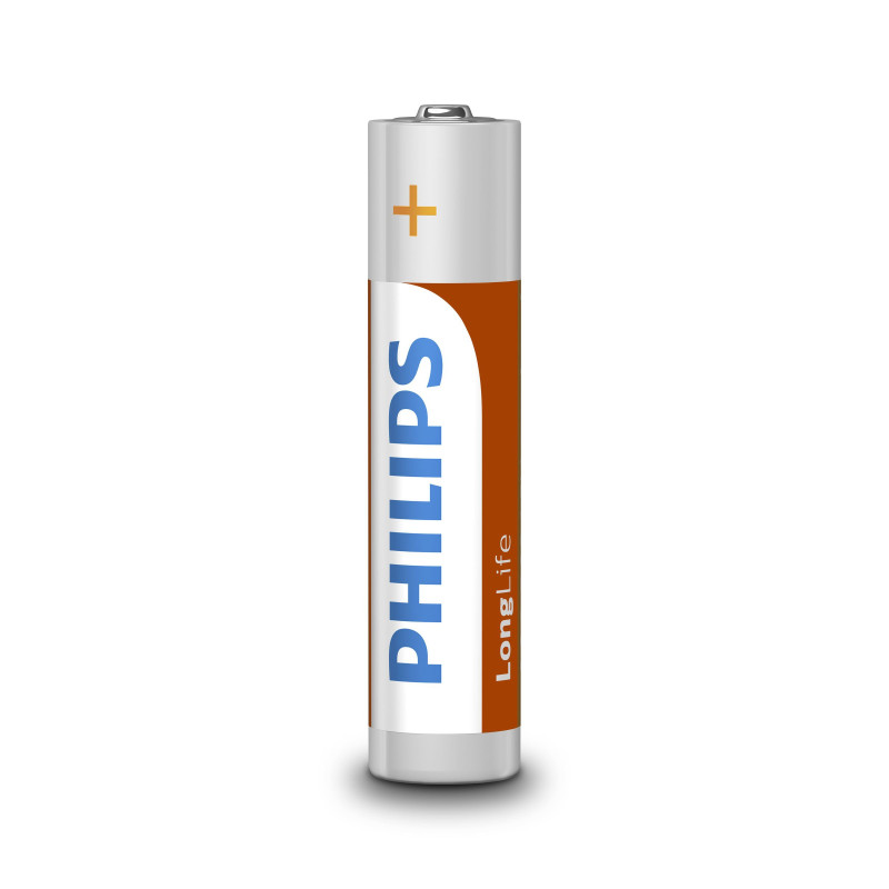 Lot de 4 piles Zinc Philips Longlife AAA (LR03)