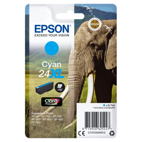 Cartouche d'encre Epson Elephant T2432 XL (Cyan)