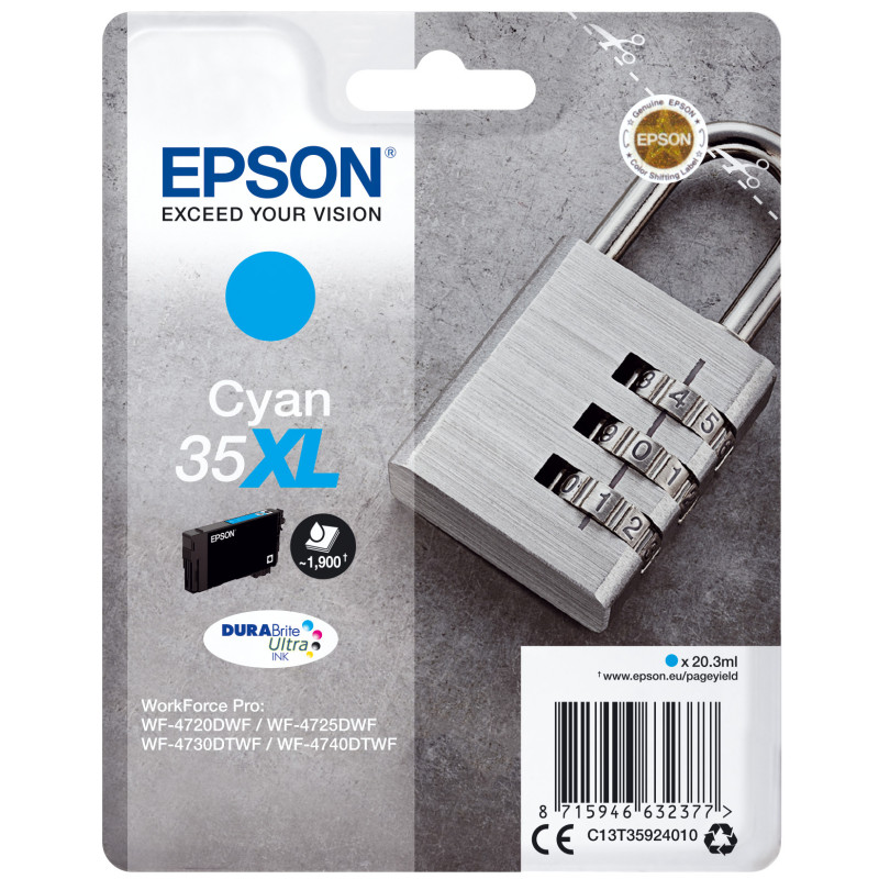 Cartouche d'encre Epson Cadenas 35XL (Cyan)