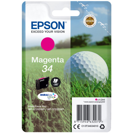 Cartouche d'encre Epson Balle de Golf 34 (Magenta)