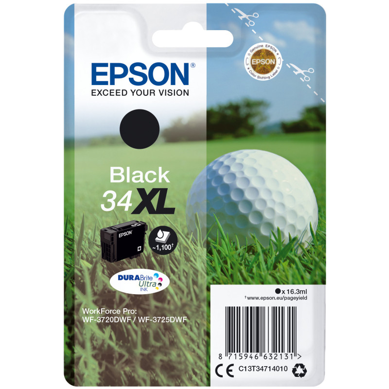 Cartouche d'encre Epson Balle de Golf 34XL (Noir)