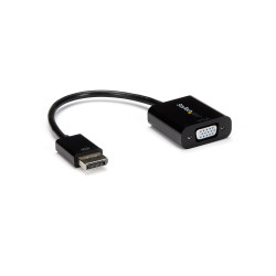 Convertisseur Startech DisplayPort mâle 1.2 vers VGA femelle (D-sub DE-15) 10cm (Noir)