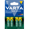 Pack blister de 4 piles rechargeables Varta type AA 1,2V - 2100mAh (LR06)