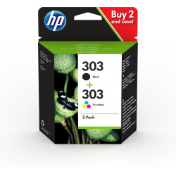 Pack 2 Cartouches d'encre HP 303 (Noir + Couleurs)