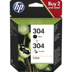 Pack Cartouches d'encre HP 304 (Noir + Couleurs)