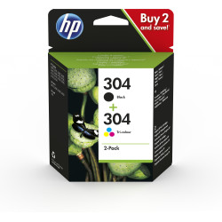 Pack Cartouches d'encre HP 304 (Noir + Couleurs)